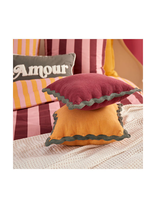 Μαξιλάρι Καναπέ A-s Cheri Ochre 212491a 38x38εκ.