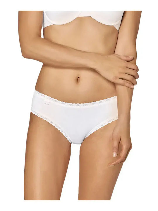 24/7 Weekend Hipster Βαμβακερά Women's Slip 3Pack with Lace White/Grey/Beige