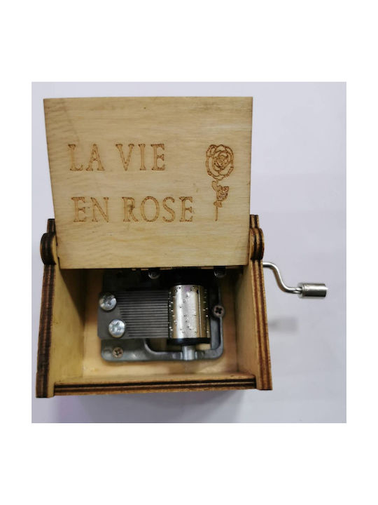 Μουσικό Κουτί La Vie en Rose από Ξύλο Ροζ