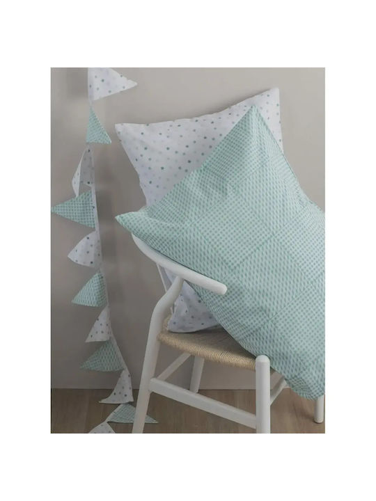 Palamaiki Kids Cotton Pillowcase Set 52x72cm Turquoise