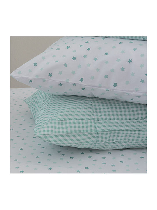 Palamaiki Kids Cotton Pillowcase Set 52x72cm Turquoise
