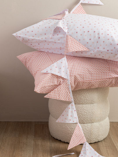 Palamaiki Kids Cotton Pillowcase Set 52x72cm Pink