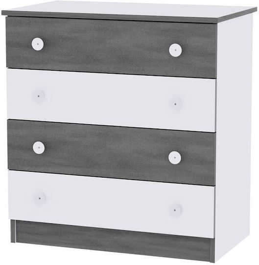 Baby Dresser with 4 Drawers White/Milky Green 81x50x86cm