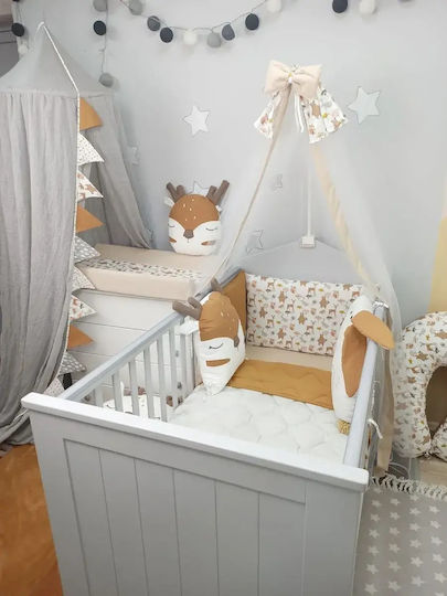 Baby Star Σετ Κούνιας Forest Friends Καφέ 3τμχ