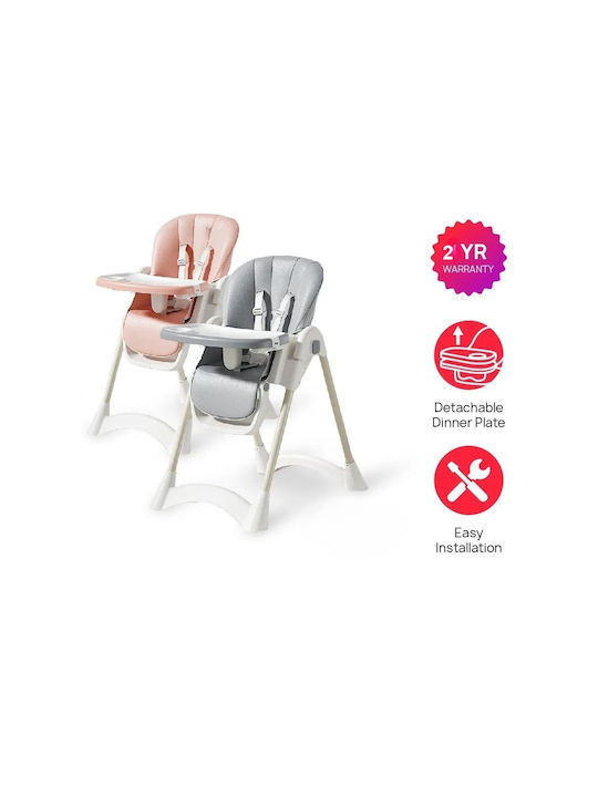 Klappbarer Baby Hochstuhl Rosa