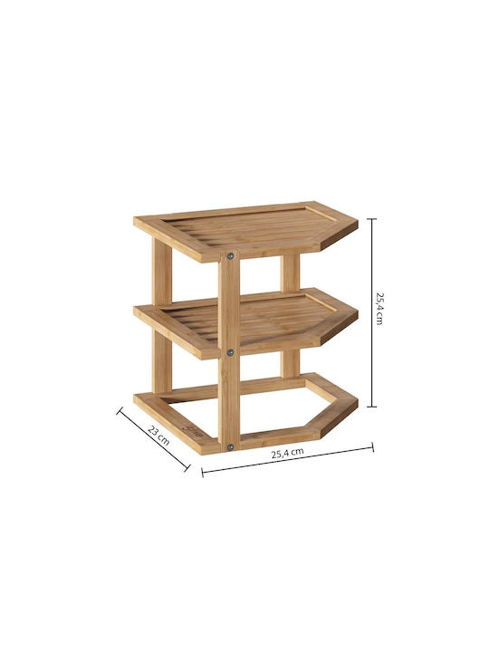 5Five Επιτραπέζια Βάση Angle Ξύλινη 25.4x23x23εκ. Μπεζ