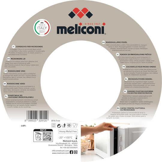 Meliconi Lid for Microwave Oven Made of Plastic 26.5cm