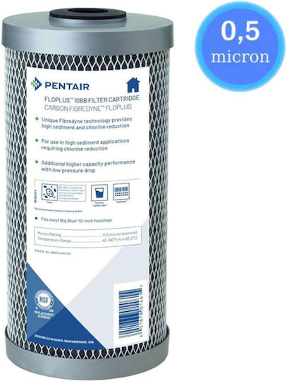 Pentair Water Filter Replacement Reverse Osmosis (RO) made of Activated Carbon 10" Big-Blue FloPlus 10BB 0.5 μm