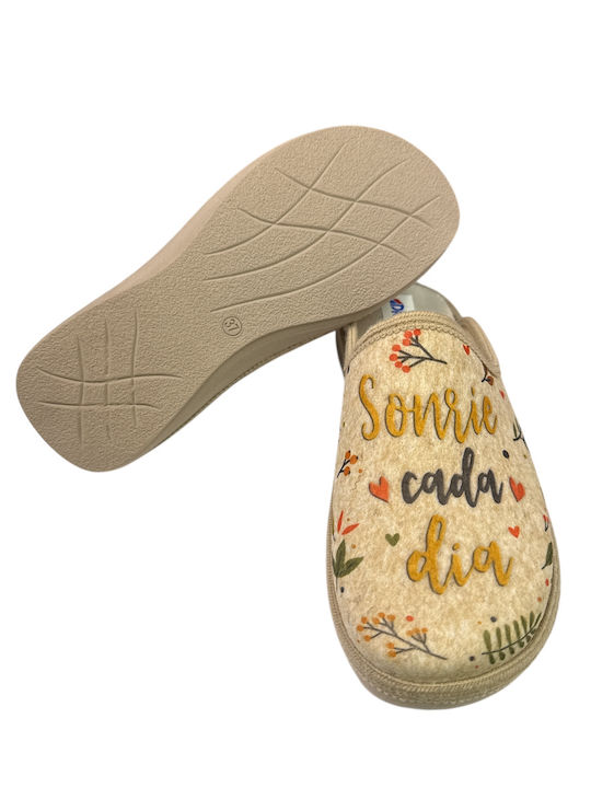 Papuci de Damă de Iarnă Galbene