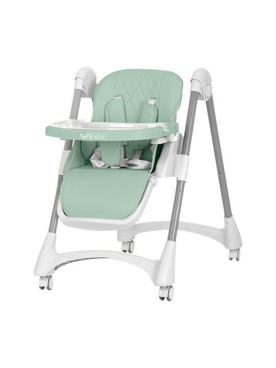 Kidizi Allure Pliabil Scaun de Masă pentru Copii cu Cadru Metalic Verde