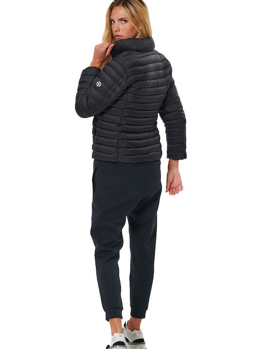 Short Women's Puffer Jacket for Winter Black