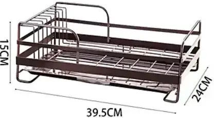Metallic Brown Sink Strainer 24.5x15x39.5cm