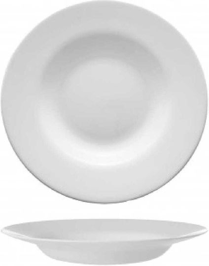Bormioli Rocco Toledo Plate Soup made of Porcelain White with Diameter 24cm 6pcs
