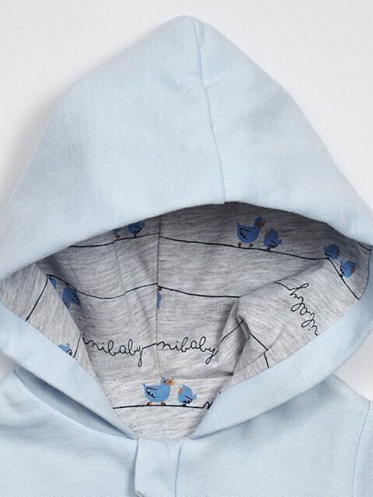 Kids Cardigan with Hood Light Blue