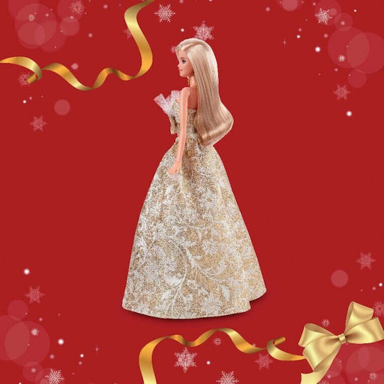 Barbie Holiday 2025 Ξανθιά Συλλεκτική Κούκλα για 6+ Ετών