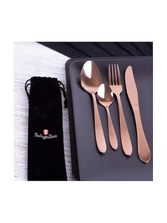 Berlinger Haus Satin Line Cutlery Set Stainless Rose Gold 4pcs