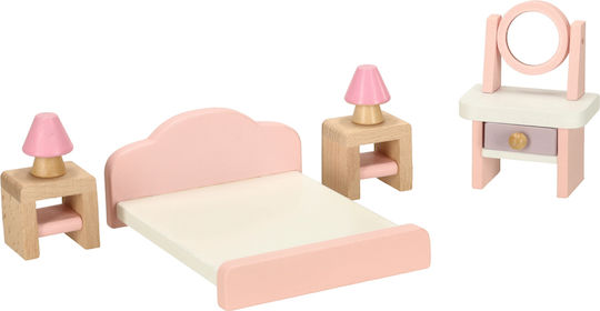 Holzpuppenhausmöbel in Rosa