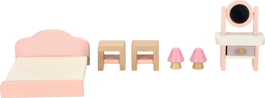 Holzpuppenhausmöbel in Rosa