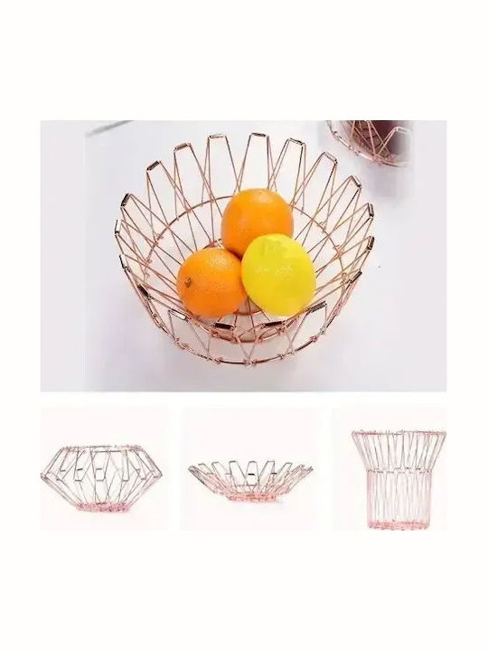 SDS Fruit Bowl Metallic Pink 16.5x18.2cm