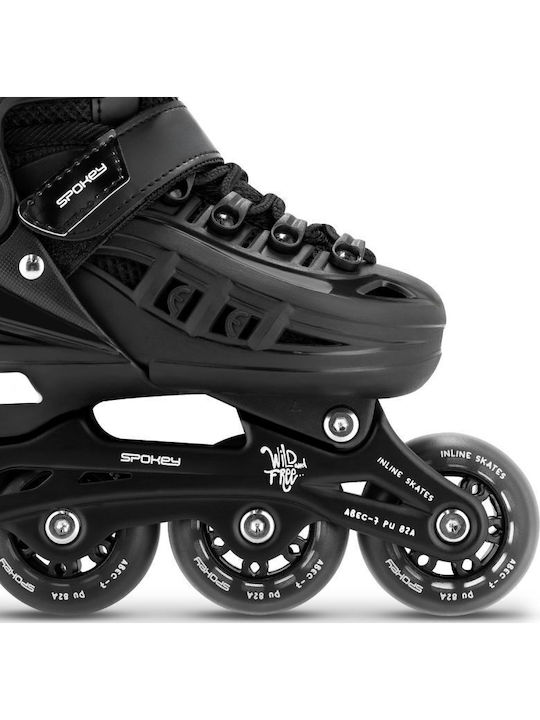 Spokey 4in1 Adult Adjustable Inline Rollers Black