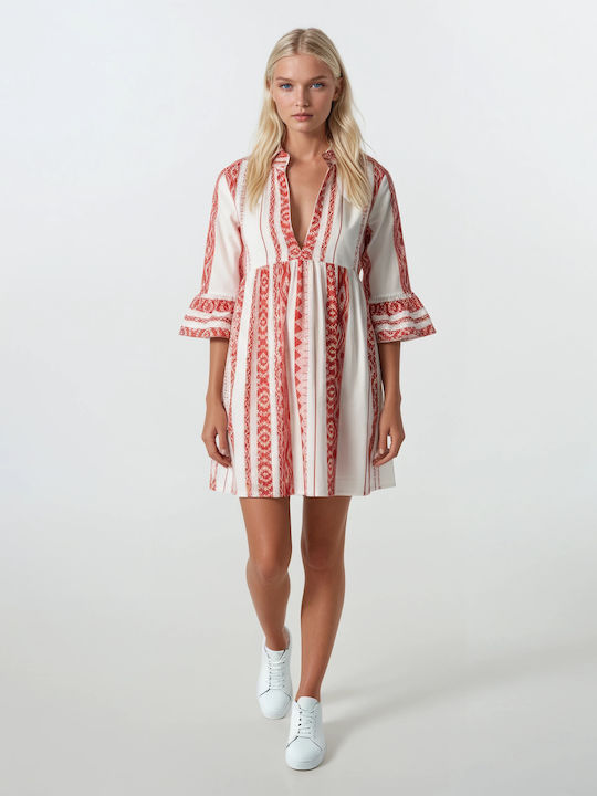 Beachwear Embroidery Red Caftan B137 B137 Caftan Type