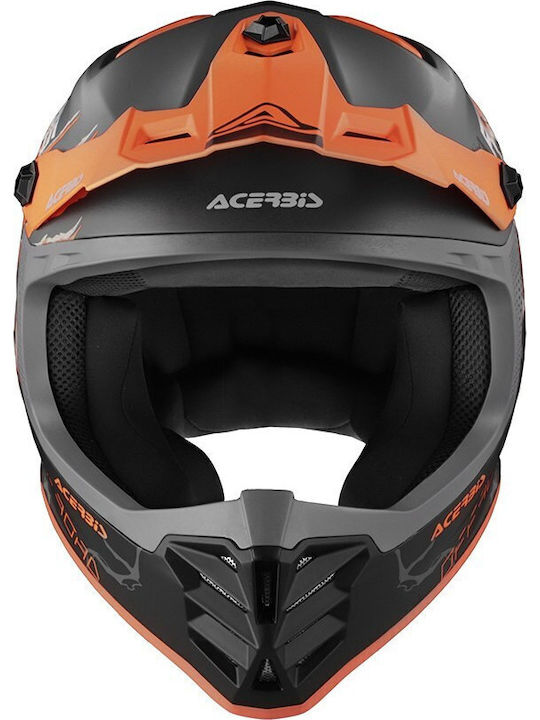 Acerbis MX Profile Nero / Arancio Fluo Детска Каска За Мотор Мотокрос ECE 22.06 1150гр