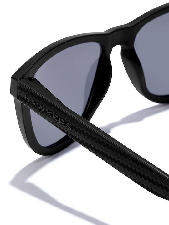 Hawkers One Raw Carbon Fiber Men's Sunglasses with Black Plastic Frame and Gray Polarized Lens NVA3560832