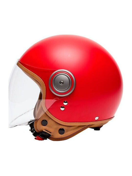 Marko Helmets Elements Matt Red Κράνος Μηχανής Jet ECE 22.06