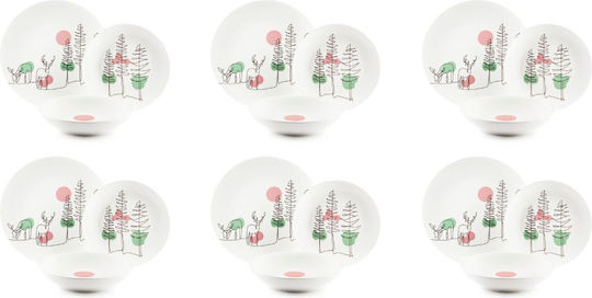 Excelsa Dinnerware White 18 Pieces