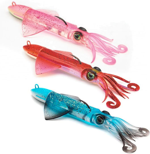 Jlc Xipi Evo Silicone Squid Jig Combo 140mm 60gr Pink UV