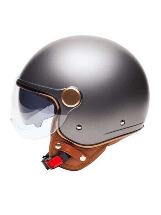 Marko Helmets Grasse titan mat Cască Moto Jet ECE 22.06 cu Sunvisor