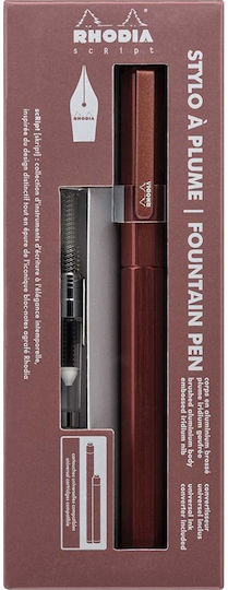 Rhodia Πένα Γραφής Medium Καφέ από Αλουμίνιο