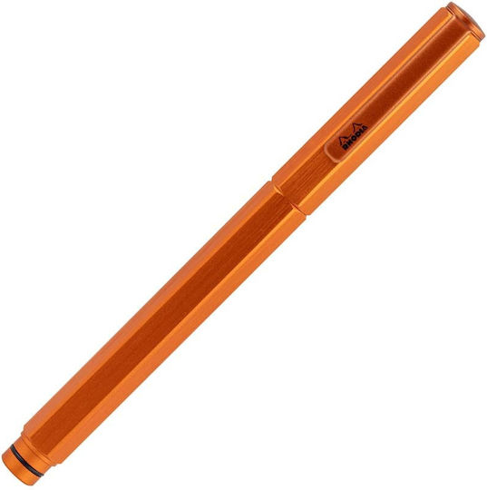 Rhodia Fountain Pen Medium Orange Aluminum with Orange Ink