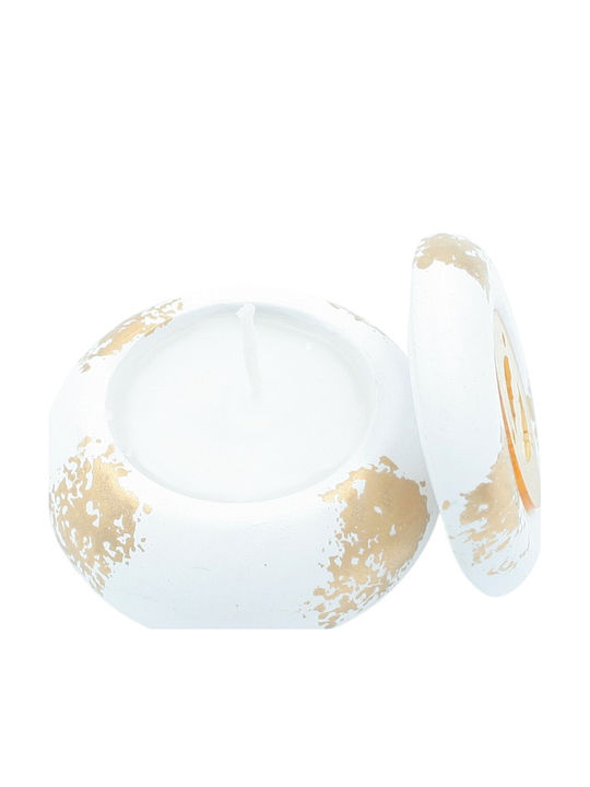 Makwedding Christmas Ceramic White Candle