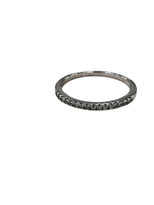 Inel Argintiu Jumătate Eternitate Bands Zircon Silver 925