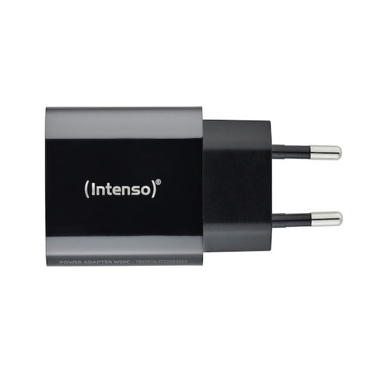 Intenso Φορτιστής Χωρίς Καλώδιο με Θύρα USB-C 20W Μαύρος (W20C)