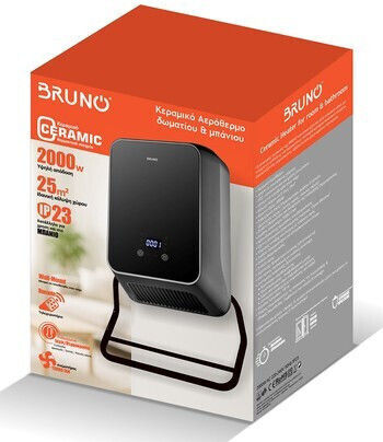 Bruno Keramik Heizlüfter Wand Schwarz 2000W
