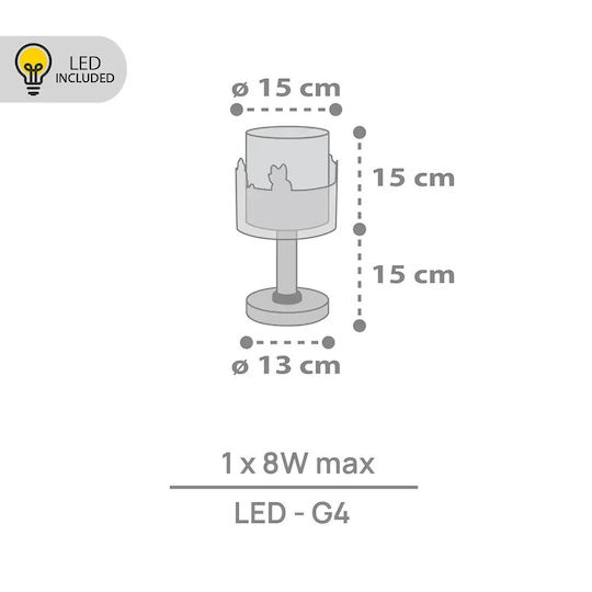Ango LED Kinder Tischlampe Büro Transparent 13,5x13,5cm
