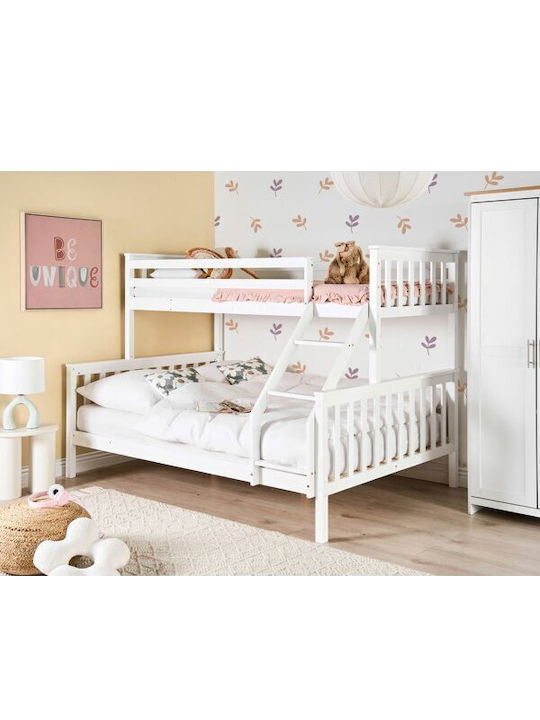 Kinderbett Koje Einzeln mit Stauraum Weiß für Matratze 90x200cm