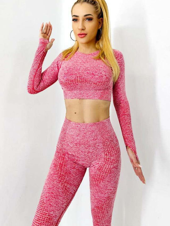 Schulung Set mit Gekürzt Leggings Red