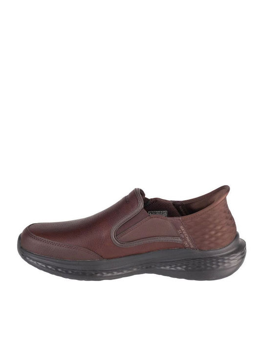 Men's Leather Moccasins Brown Relaxed Fit