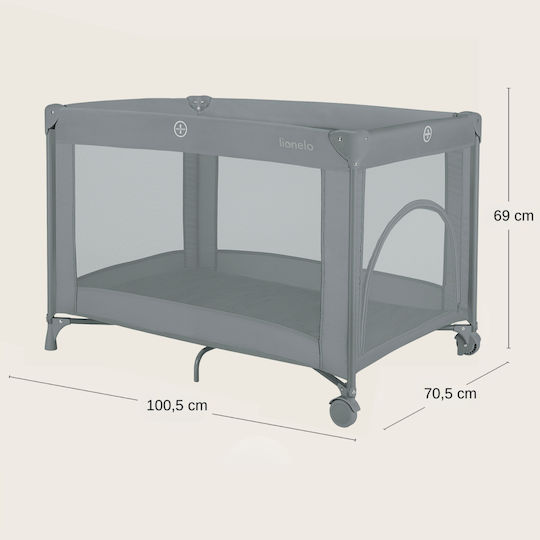 Lionelo Playpen with Mattress Gray 70.5x100.5cm