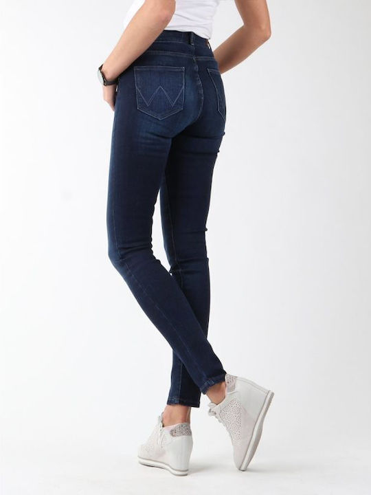 Hoch tailliert Damenjeans in Enger Passform Subtle Blue