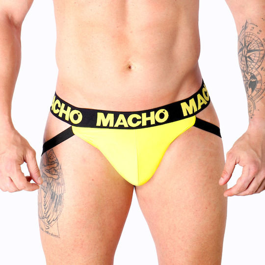 Macho Underwear Herren Jockstrap Gelb