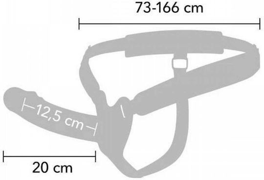 Gurtzeug Strap-On Hohlkörper Vibrator Silikon & Kabellose Fernbedienung Hidden Desire Inferno Hohlpenis Strap-On Vibrator Fleisch 20cm