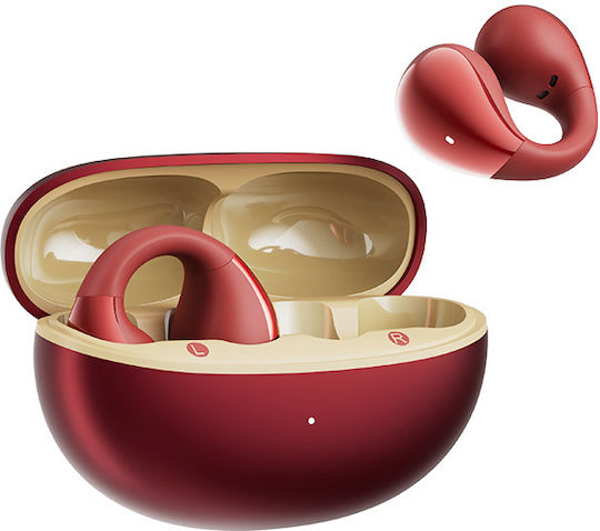 QCY Crossky C30S Open Ear Bluetooth Handsfree Earphones with Sweat Resistance and Charging Case Red