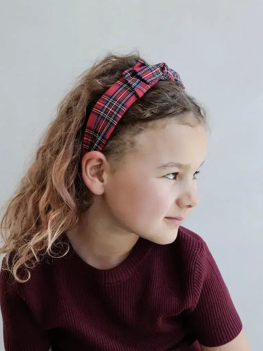 Mimi & Lula Kinder Stirnbänder Tartan Edie mit Schleife Rote