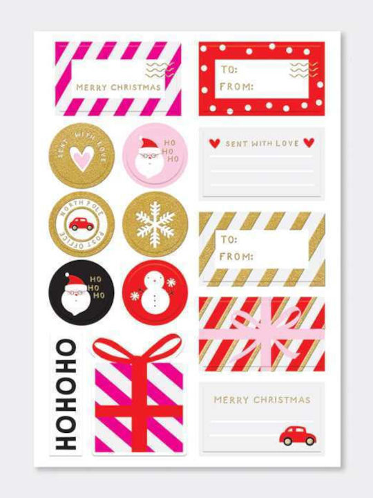 Rachel Ellen Designs Christmas Trees Mistletoe Spots & Stripes Stickers
