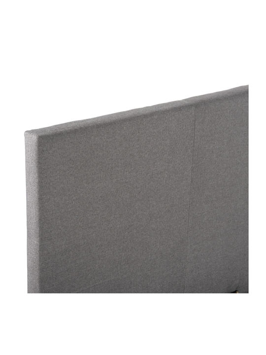 Becca Doppelbett Mit Stoff Grau Mit Lattenrost Für Matratze 150x200cm
