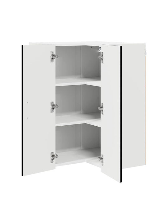 Ντουλάπι Κρεμαστό Μαύρο 57x57x80εκ.